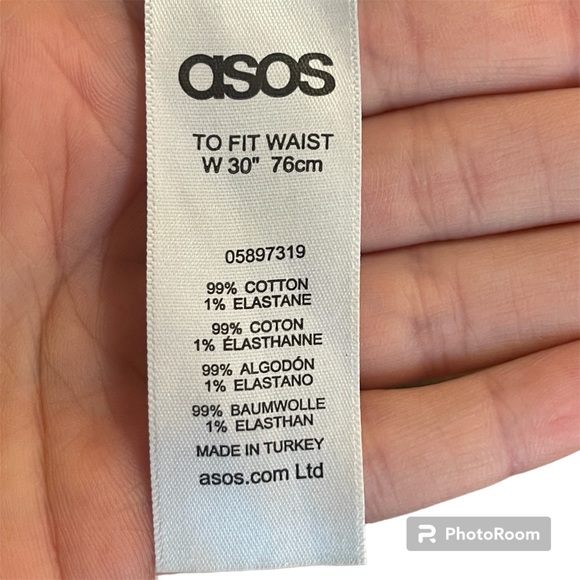 ASOS 90’s long baggy denim shorts patchwork size 30 - Picture 5 of 5